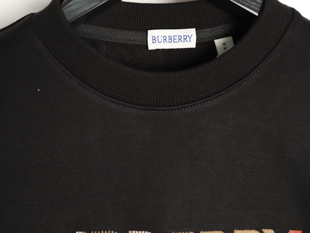 Burberry Multicolor Lettering Crewneck Sweatshirt - Black