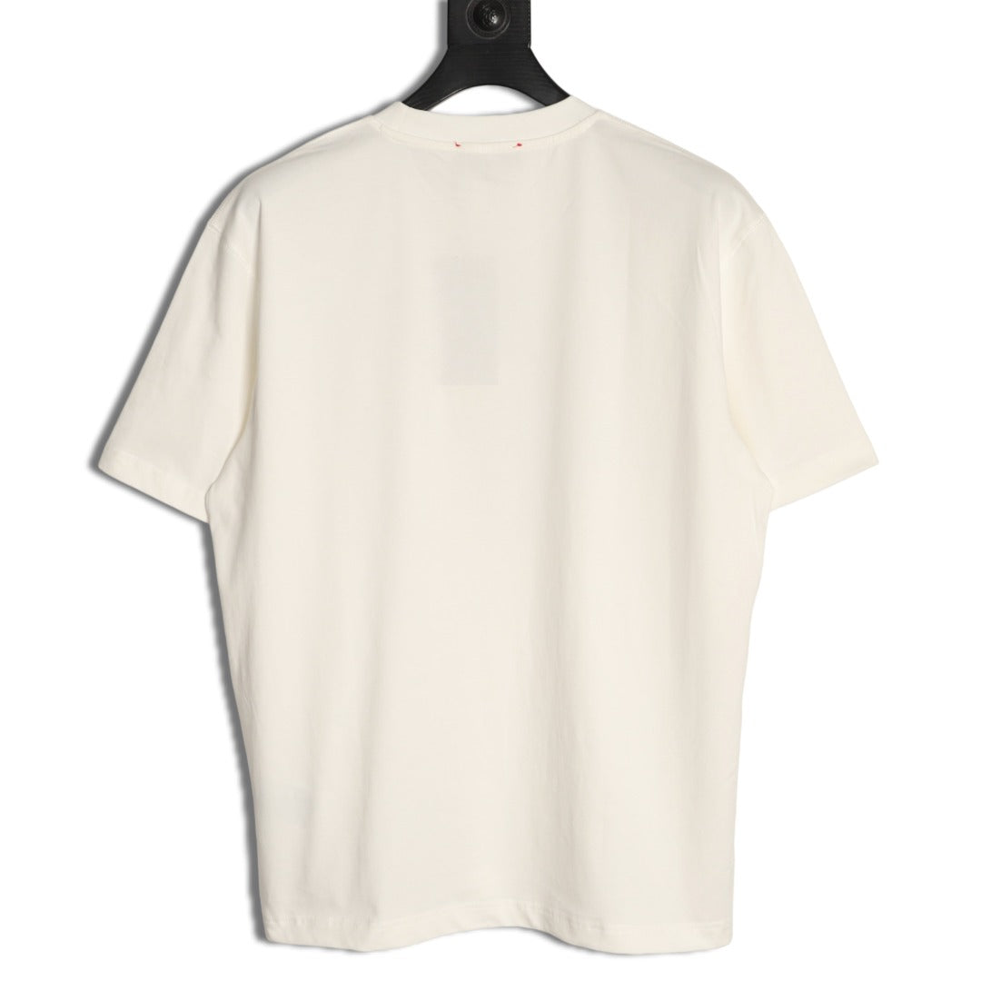 Gucci Interlocking-G Square Lettering T-Shirt - Cream and Black